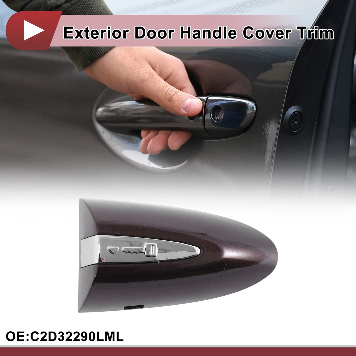 1 Pcs Exterior Trim for Jaguar XJ (2010–2019) No.C2D32290LML Brown