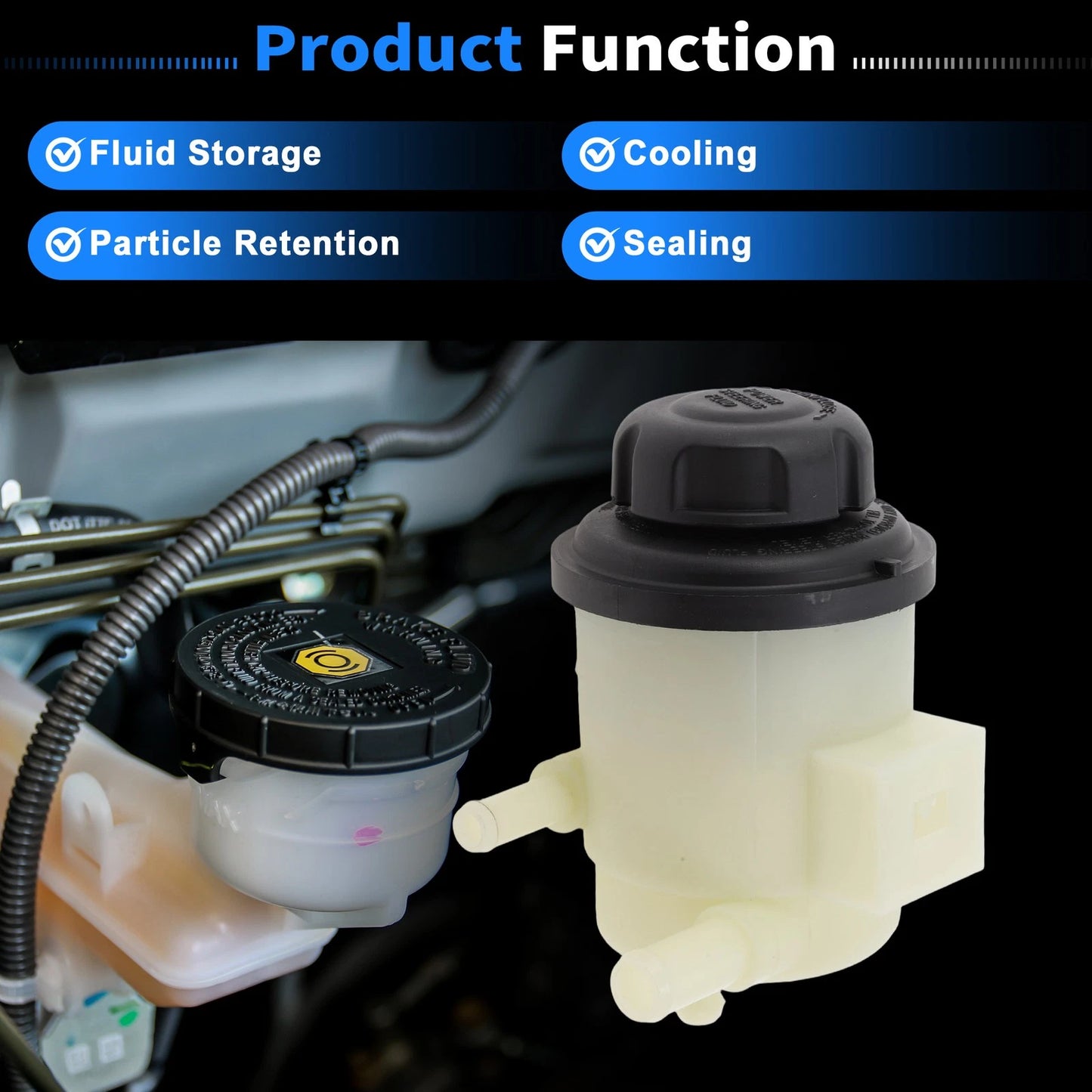 Power Steering Pump Reservoir Tank for Hyundai Santa Fe (2001–2006) No. 603716