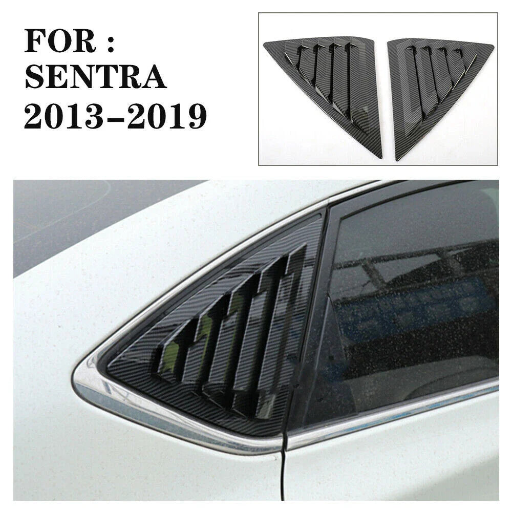Carbon Fiber / Window Louver Vent Cover for Nissan Sentra Sedan (2013–2019)