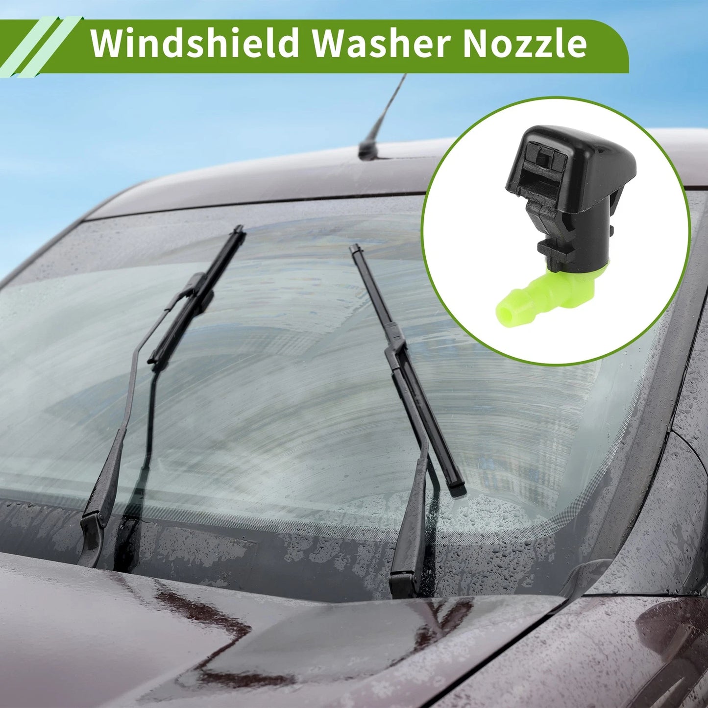 Windshield Washer Nozzle w/ Hose Connector for Ford (2013–2019) No.BT4Z17603A