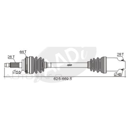 RH CV Shaft for Mazda 323 (1994–1996)
