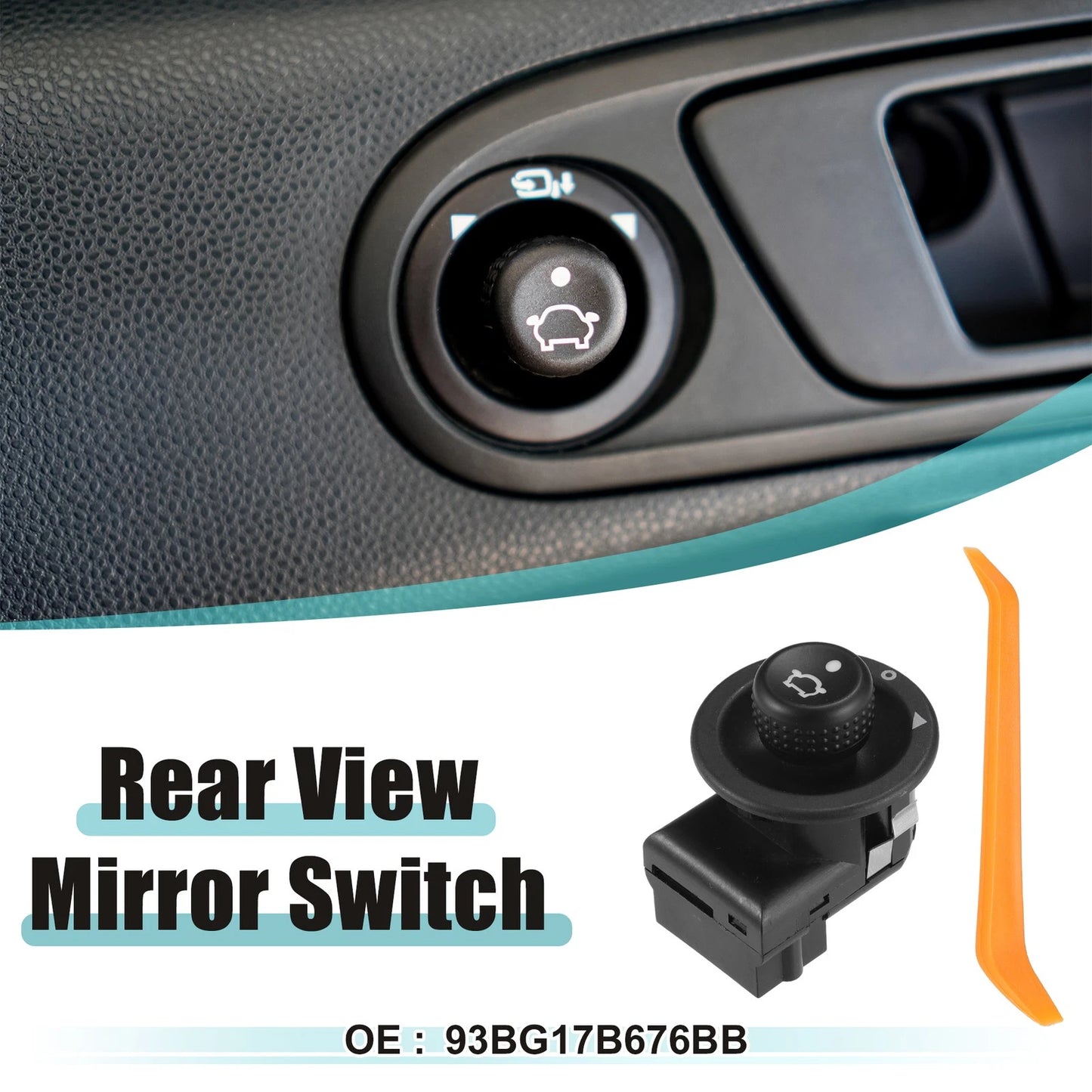 Set of 1 Power Rear View Mirror Remote Control Switch for Ford (No. 93BG17B676BB)