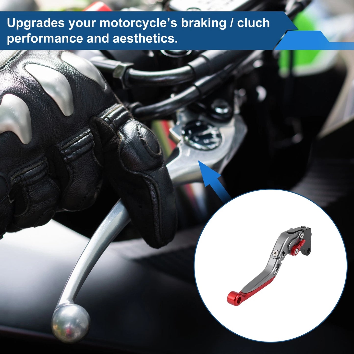 Adjustable Brake Clutch Levers for Yamaha WR125X (2009–2015) Titanium Red