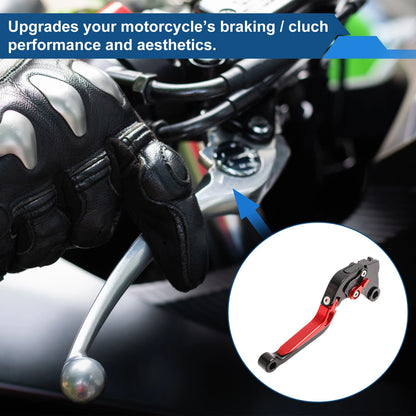 Brake Clutch Levers for Kawasaki ZX10R (2006–2015) Black Head Red Handle