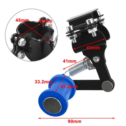 Bolt-On Chain Tensioner & Roller Adjuster for Motorcycle ATV Dirt Bike Red/Yellow