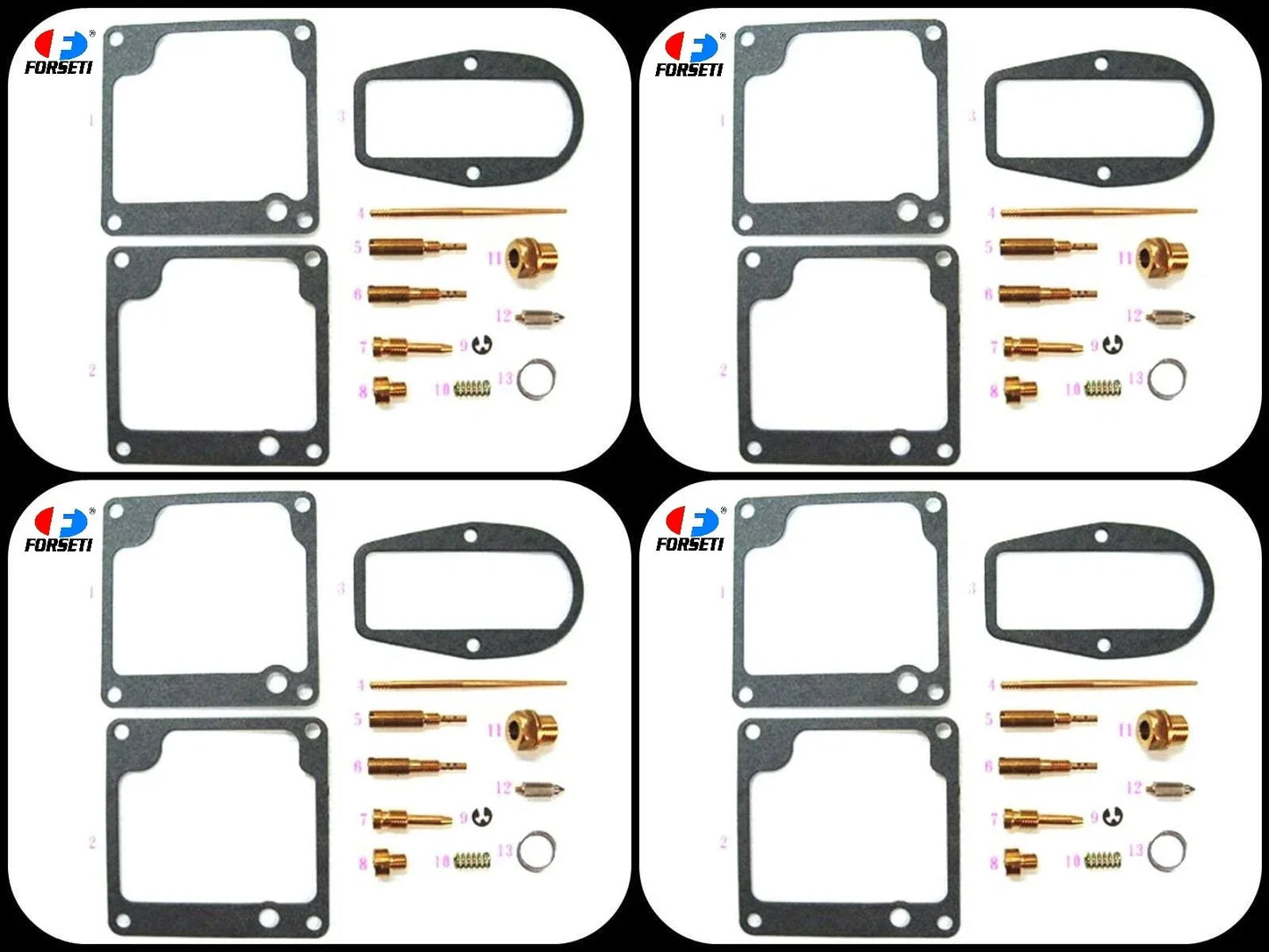 Kawasaki Z1 A/B Carburetor Repair Kit (73-75) - 4 x Rebuild Kits