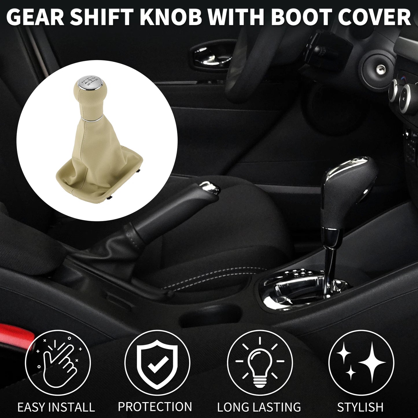 5 Speed Gear Shifter Knob with Cover No. 4B0863279A for Audi A6 (1997–2004)