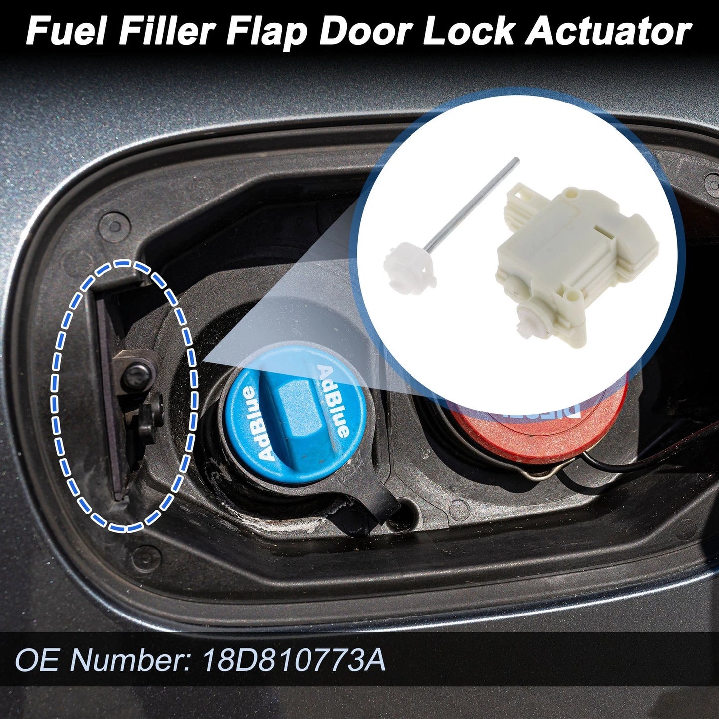 Fuel Filler Flap Door Latch Lock Actuator Motor for VW Lavida (2018–2023)