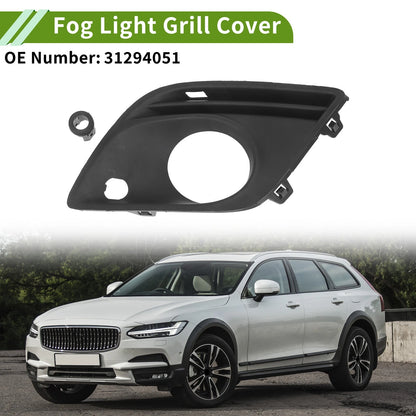 1 Pc Front Left Fog Light Grill for Volvo XC60 (2010-2016) Black