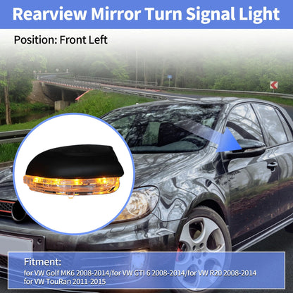 Side Mirror Turn Signal Light for VW Golf MK6 (2008–2014) 1 pcs Front Left