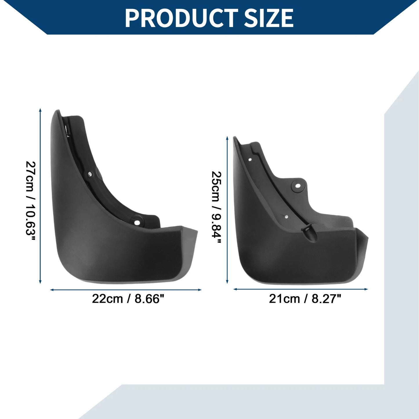 Set of 2 Mud Flaps Splash Guards for Land Rover Range Rover Evoque (2019–2023)