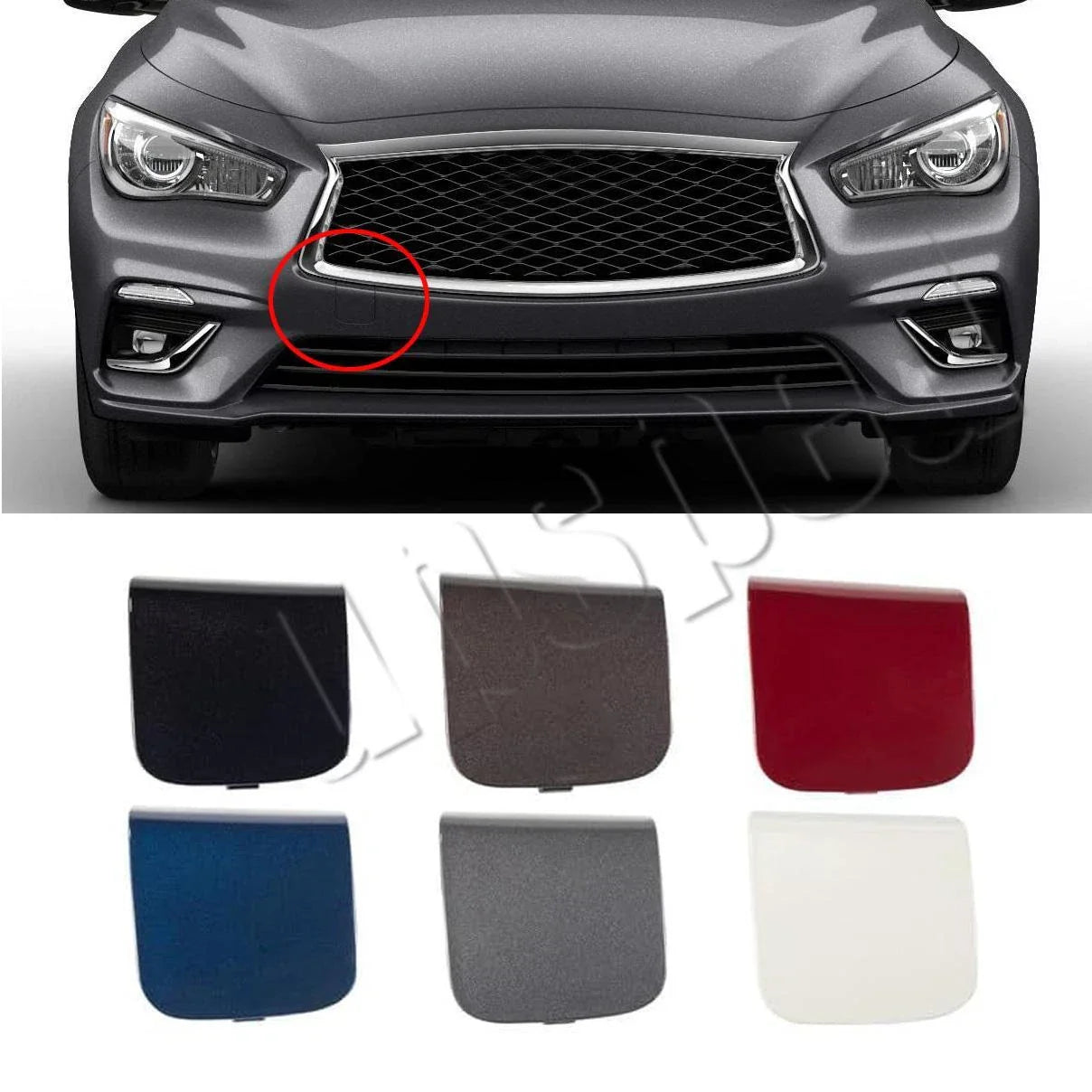 Tow Hook Hole Eye Cover Cap for Infiniti Q50 (2018–2021)