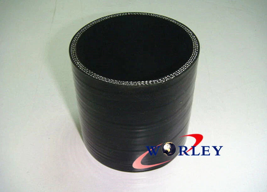 2 Inch Silicone Straight Hose Coupler for Car 51mm Pipe Joiner BLACK