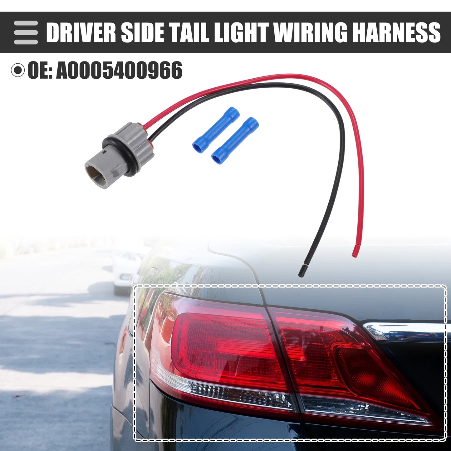 Set Side Marker Light Bulb Socket Wire Harness for Mercedes-Benz C250 (2012-2015)