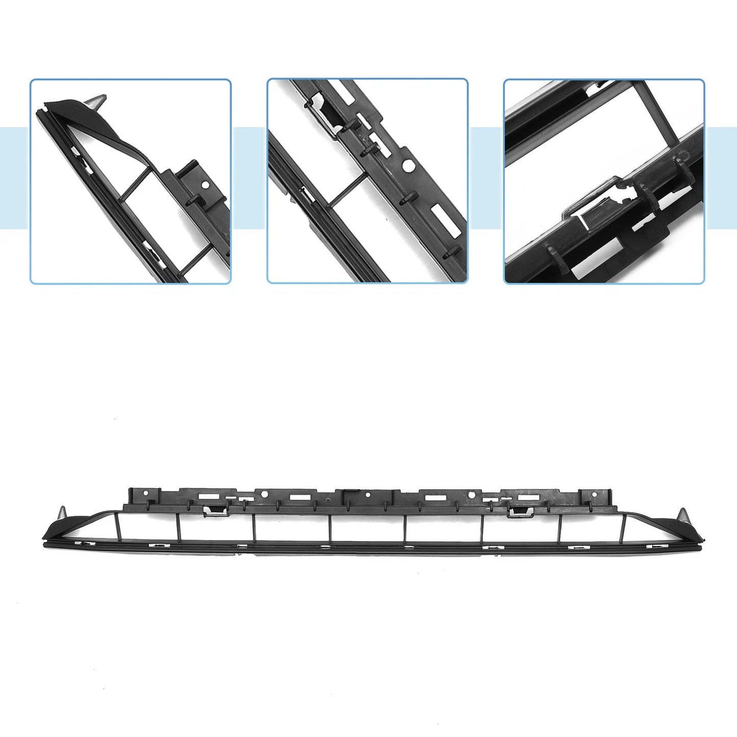 Front Lower Bumper Grille for Audi A4 B9 (2016–2018) Black Sport Style