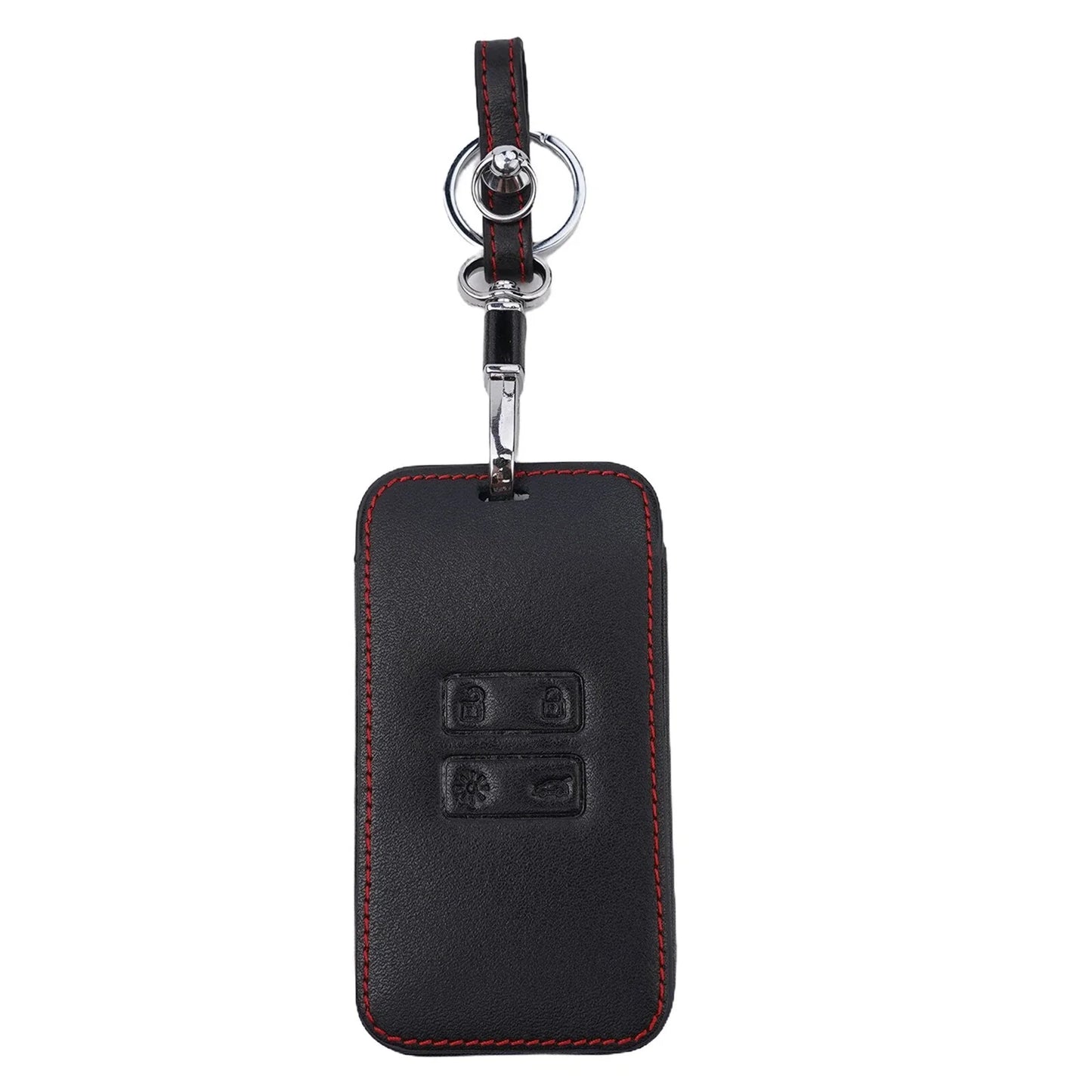 Leather Car Remote Key Cover Fob Case Holder for Koleos Kadjar Captur