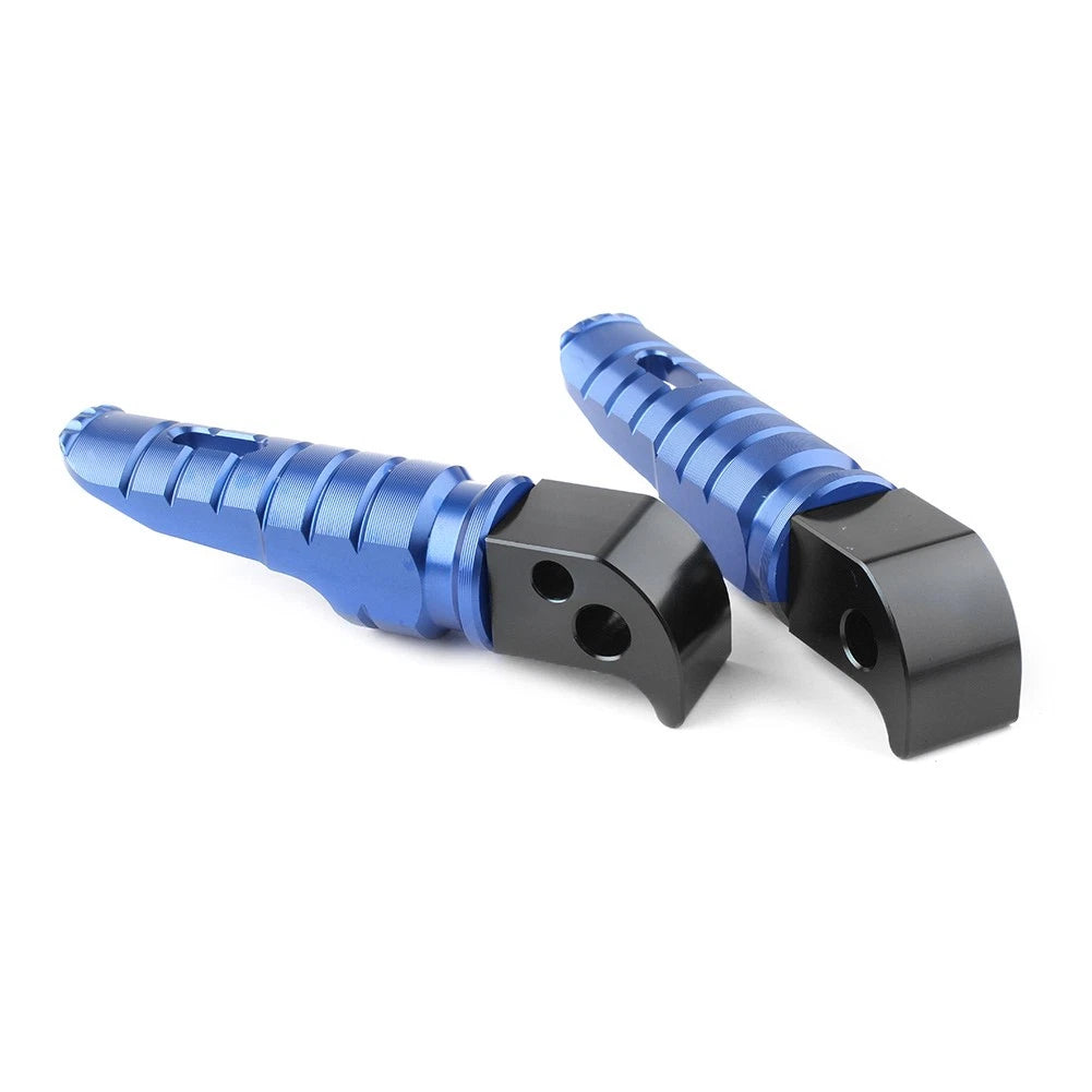Set of 2 Rear Footpegs Pedal Pads for Yamaha MT-10 MT-09 MT-07 YZF-R6 R1 Blue