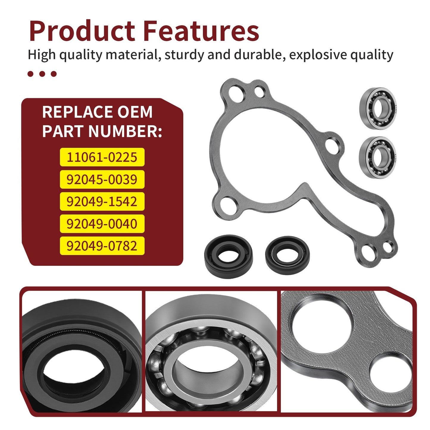 Water Pump Rebuild Kit for Kawasaki KLX450R KX450F (2006–2019)
