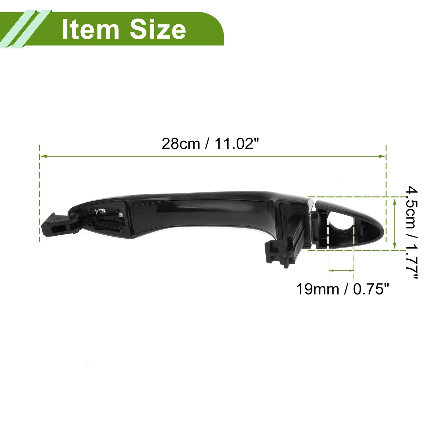 Exterior Door Handle for Hyundai (No. 826512T011) Black Silver Front Left