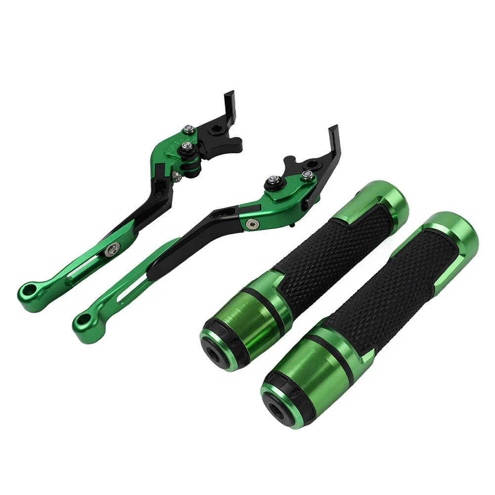 Green Extendable Brake Clutch Levers Grip Set for BMW S1000R S1000RR (2010-2023)