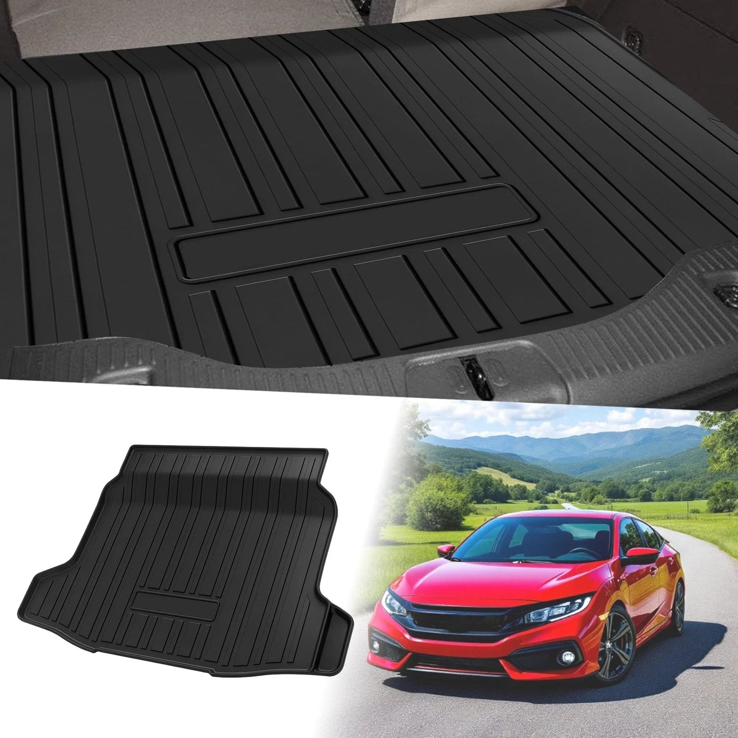 Cargo Liner Rear Trunk Mat for Honda Civic Hatchback (2022-2025) 1 x TPE