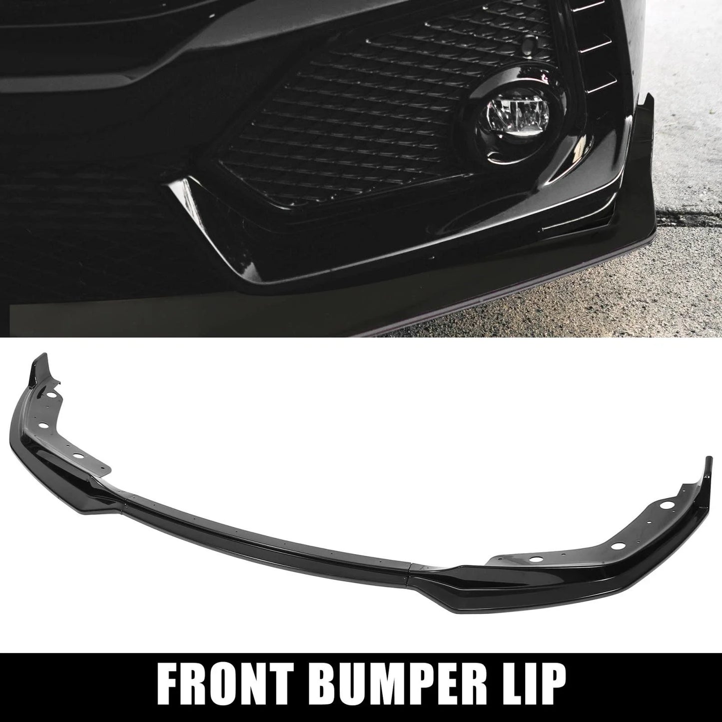 Glossy Black Bumper Lip Splitter Set for BMW 3 Series G28 (2019 - 2021)