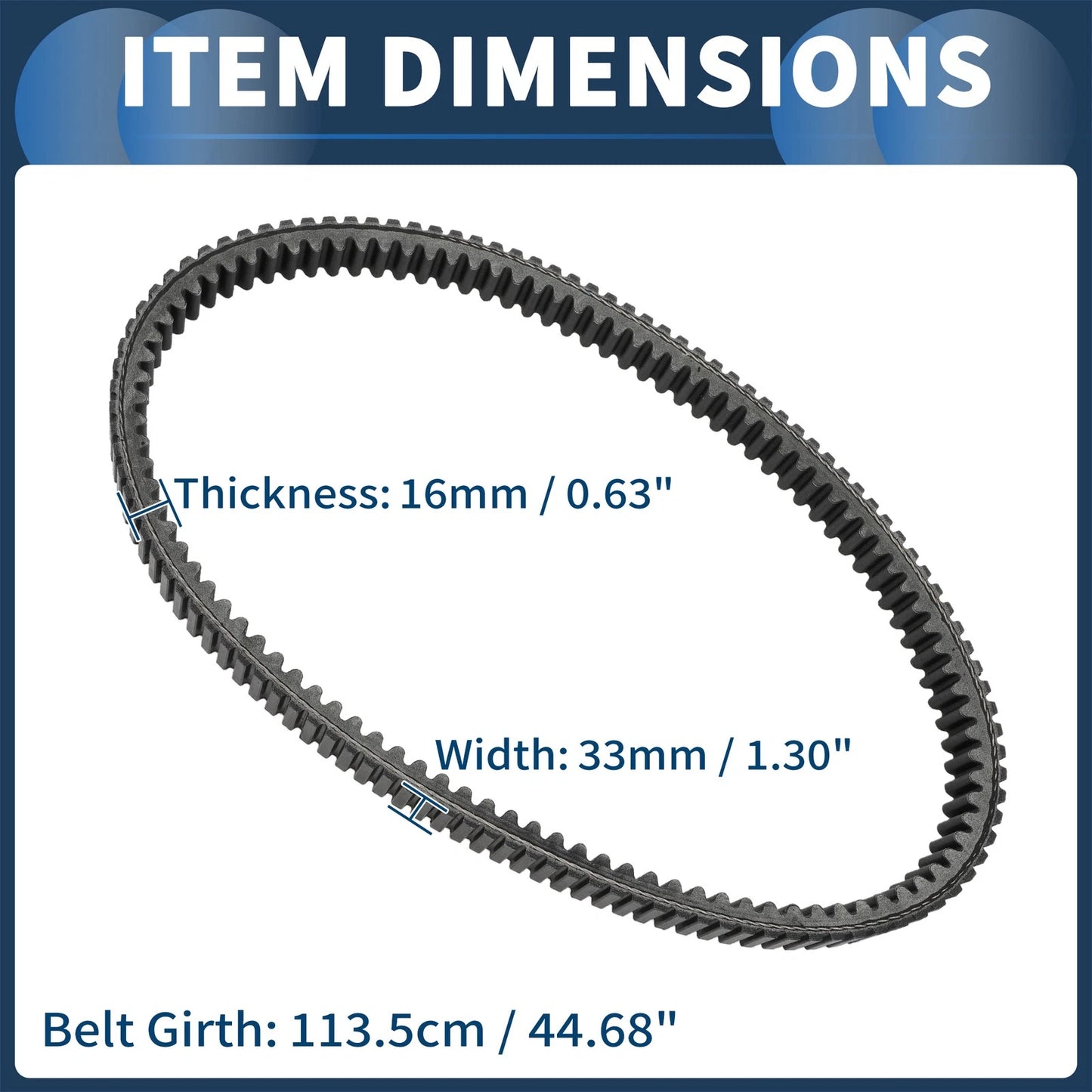 Drive Belt V-Belt No. 590111057 for Kawasaki KAF620 Mule 2500 2510 (2000–2001)