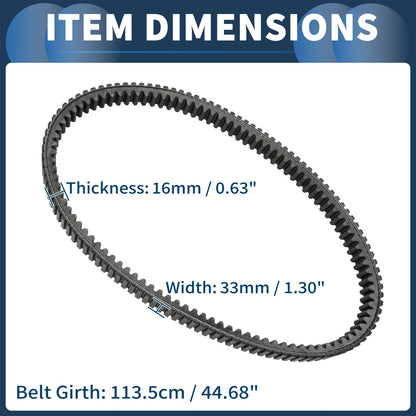 Drive Belt V-Belt No. 590111057 for Kawasaki KAF620 Mule 2500 2510 (2000–2001)