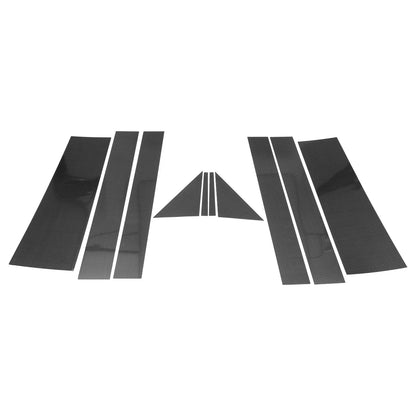 10pcs Door Pillar Window Trim for Dodge Grand Caravan (2008–2020) Carbon Fiber