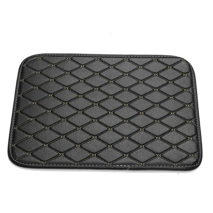 4Pcs Universal Waterproof PU Leather Car Floor Mats Black & Beige