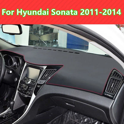 Leather Dashboard Cover Mat for Hyundai Sonata (2011–2014)