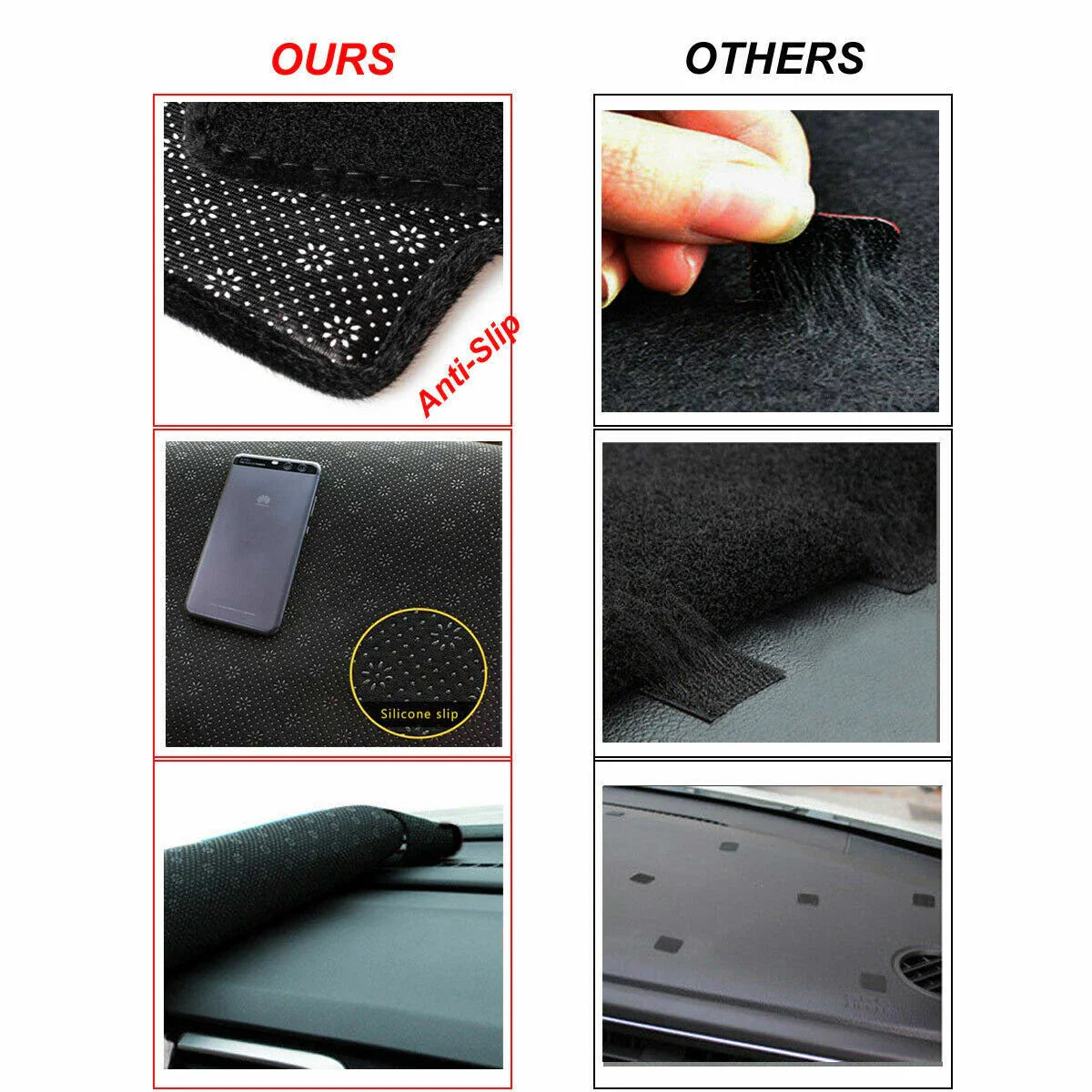 Dash Mat for Toyota Kluger XU50 (2014-2019) Anti-Slip Dashboard Cover