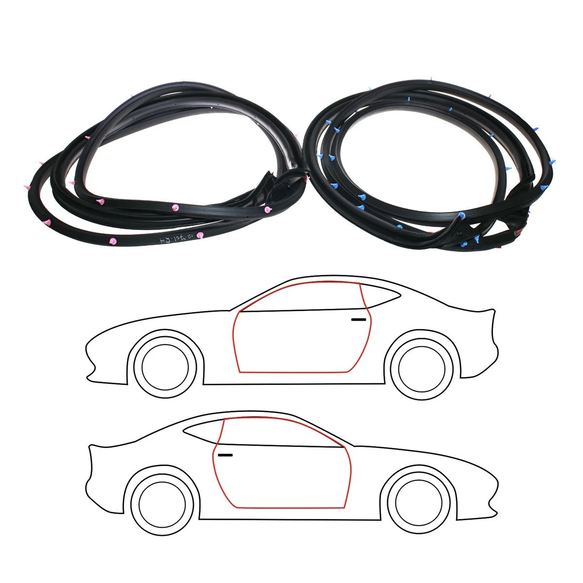 Front Door Weatherstrip Set for Toyota Hilux Vigo (2005–2015)