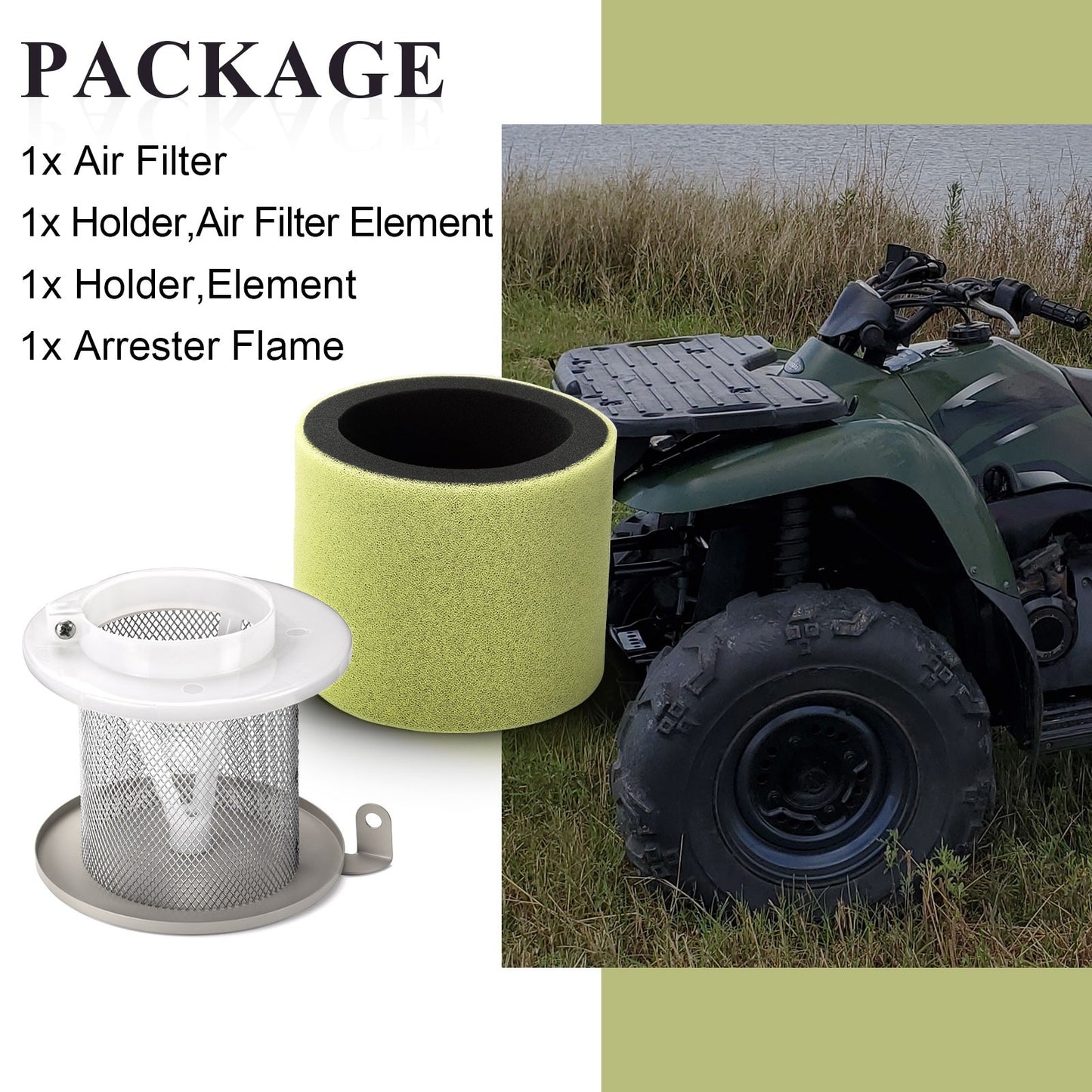 Air Filter & Guide Kit for Kawasaki Prairie 300 (1999–2002)