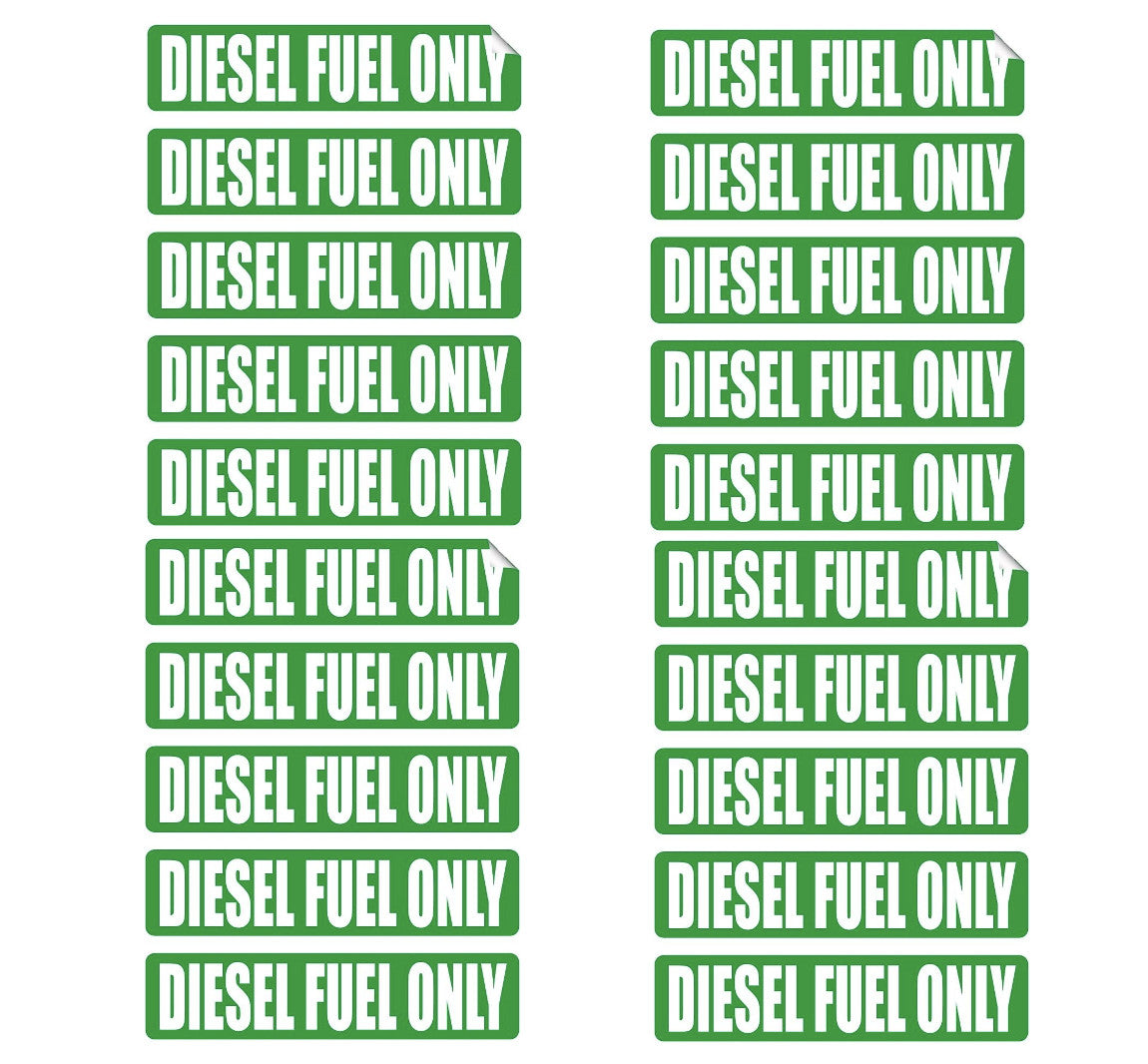20x Diesel Fuel Only Sticker Decal for Fuel Door