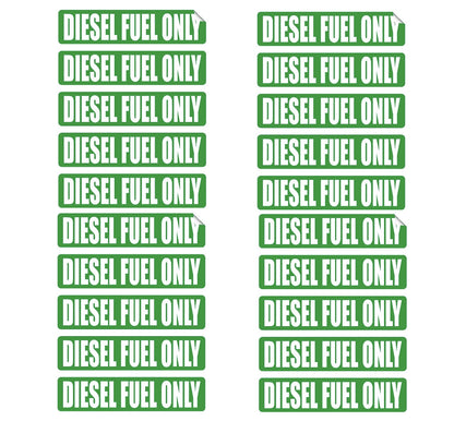 20x Diesel Fuel Only Sticker Decal for Fuel Door