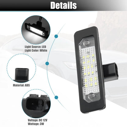 2X LED License Plate Light Tag Lamp Assembly for Ford Mustang Focus Fusion