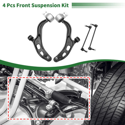 Set of 4 Front Lower Control Arms for Ford Flex (2010–2012) MS401121/MS401122/K750388