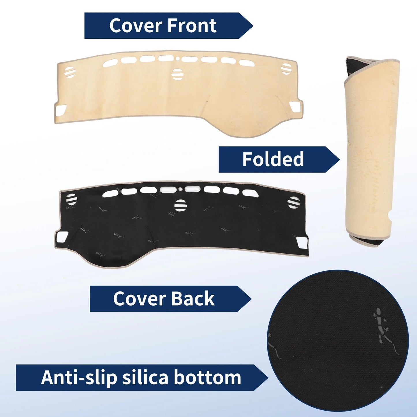 Dash Cover for Suzuki S-Cross MK3 (2022–2024) Without HUD, Flannel Beige