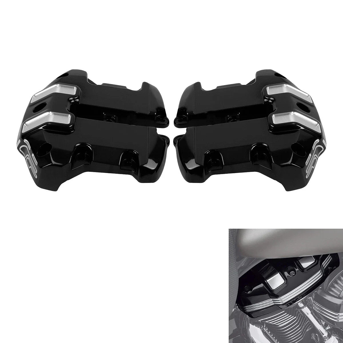 Upper Rocker Box Covers for Harley Road King, Glide, Softail (2017-2023)