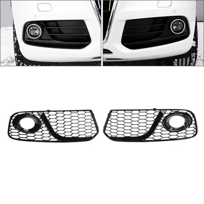 Front Bumper Honeycomb Fog Light Grille with ACC Caps for Audi A4 S4 (2019–2020)
