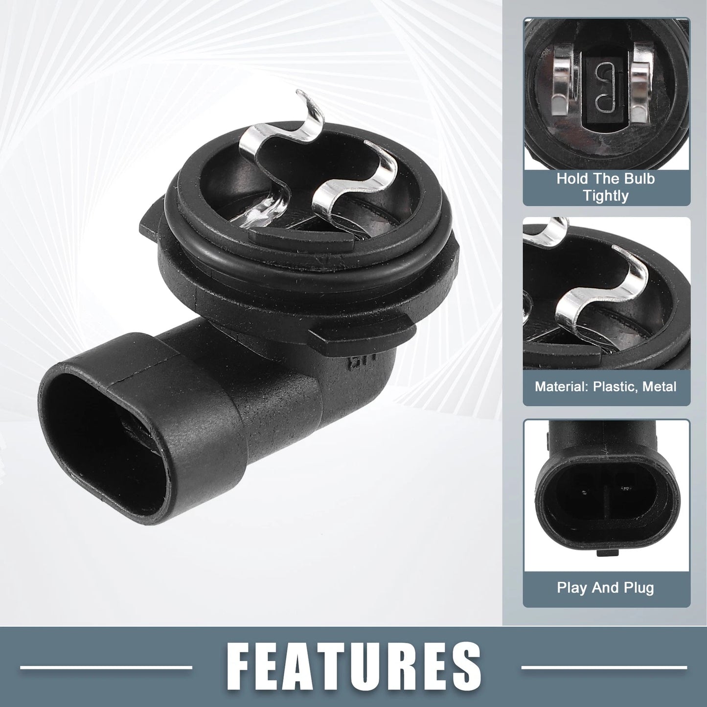 Fog Light Bulb Holder Socket 1445 H1 for Automotive Vehicle (Universal)
