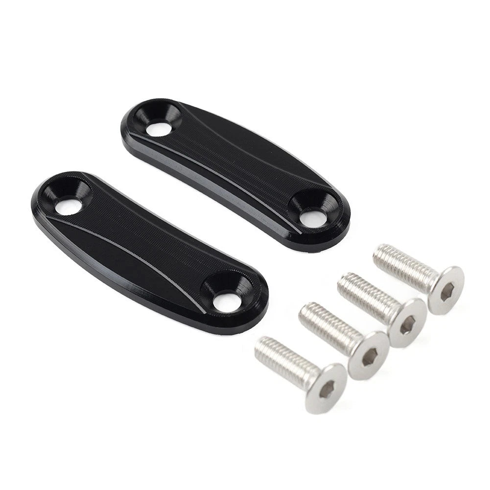 Rearview Mirror Block Off Base Plates Cover Black for Kawasaki ZX-10R (2011–2015)