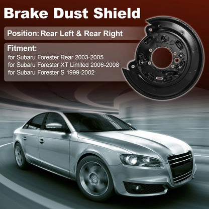 Set of 2 Wheel Brake Dust Shields for Subaru Forester (2014–2018) 26255AA061/26255AA071