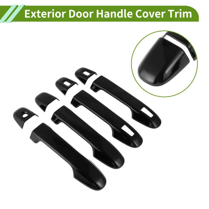 Exterior Door Handle Cover Trim for Toyota Alphard (2015–2021) Gloss Black