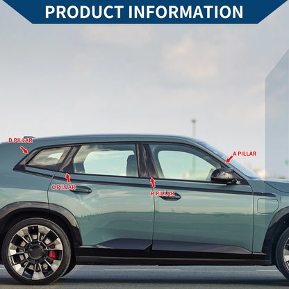 8 Pcs Chrome Silver Tone Car Pillar Window Trim Covers for Honda CR-V (2017-2023)