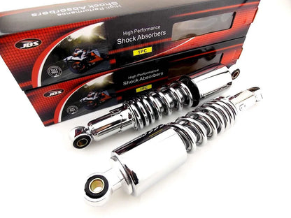 300mm JBS Chrome Rear Shock Absorbers for Yamaha SR250 (1980-1982)