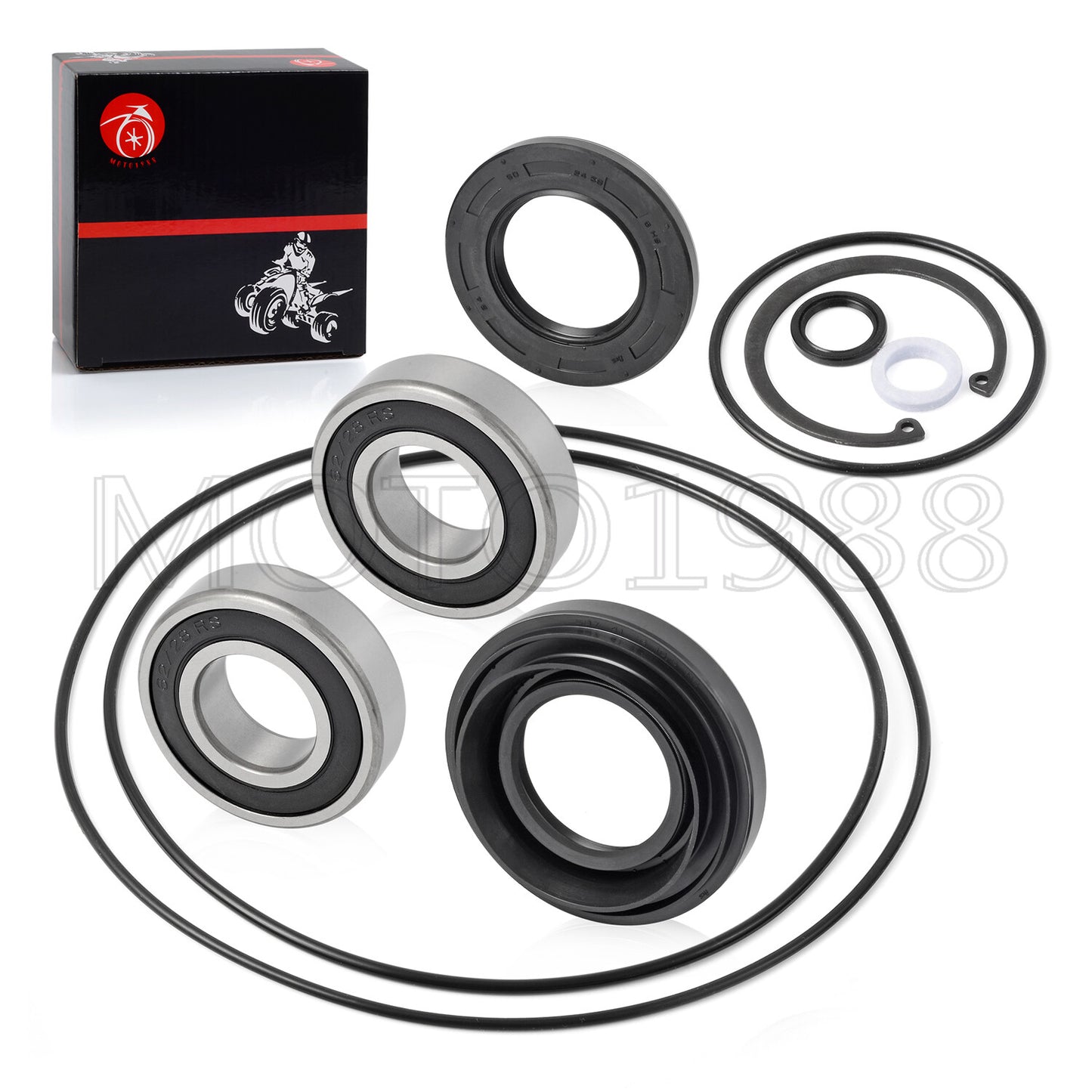 Rear Brake Drum Seal Bearing O-Ring Kit for Honda Foreman 400 450 500 (2000–2023)