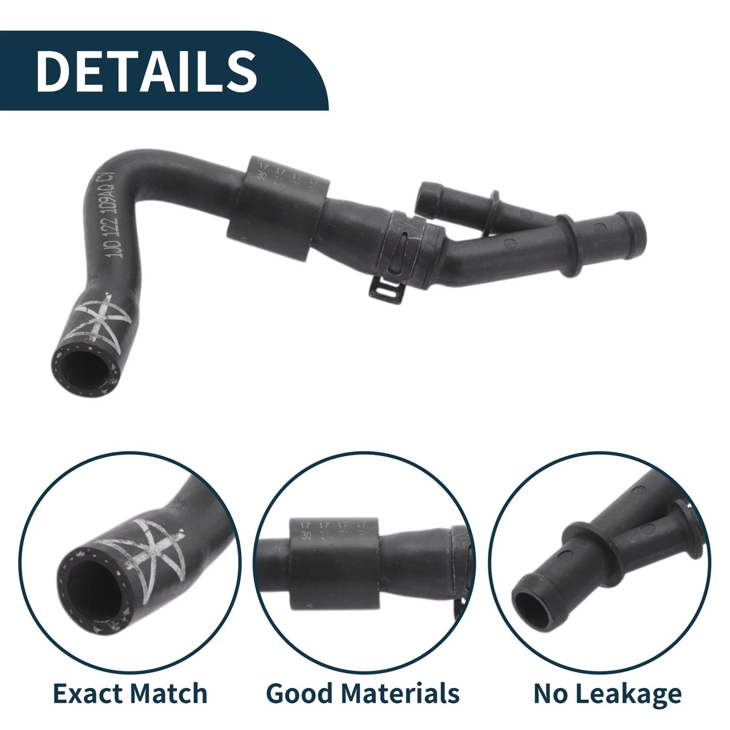 Radiator Hose Coolant Tubes for Volkswagen Jetta (2003–2005) Rubber Plastic