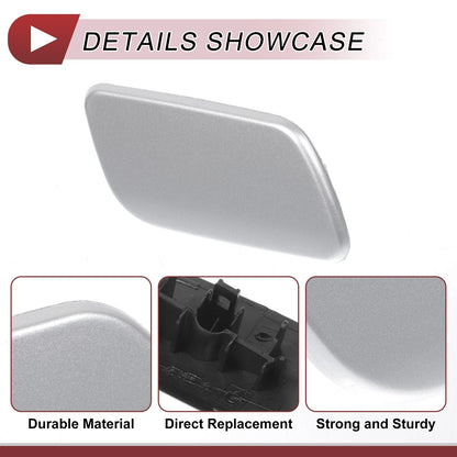 Front Right Washer Nozzle Cover Cap for Subaru Forester (2016–2018) Silver Tone